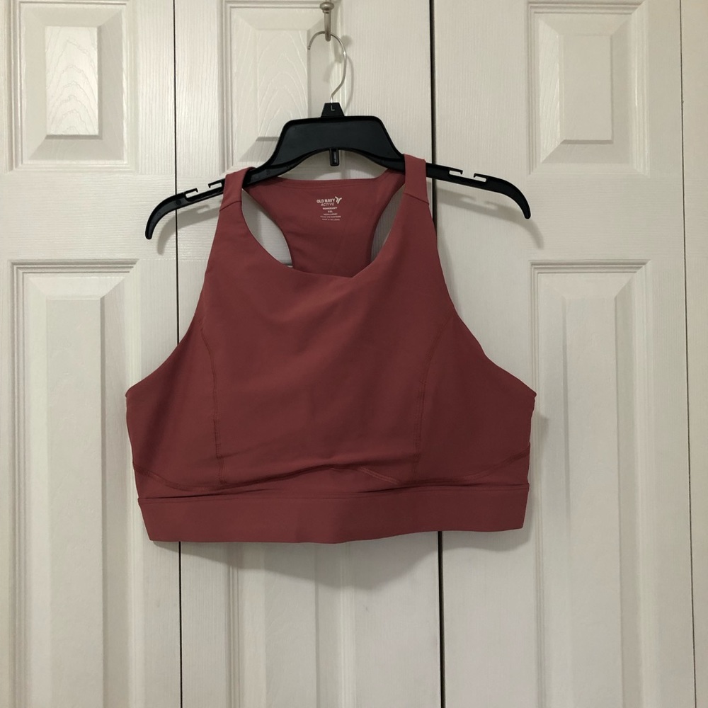 High neck powersoft racer back sports bra